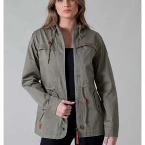 Kimes Women's Olive Hooded Jacket